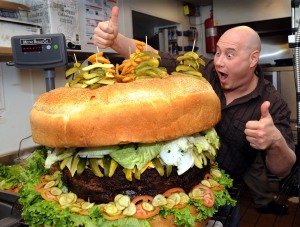 The largest hamburger in the world would give Brendan J. Spaar a heart arrest